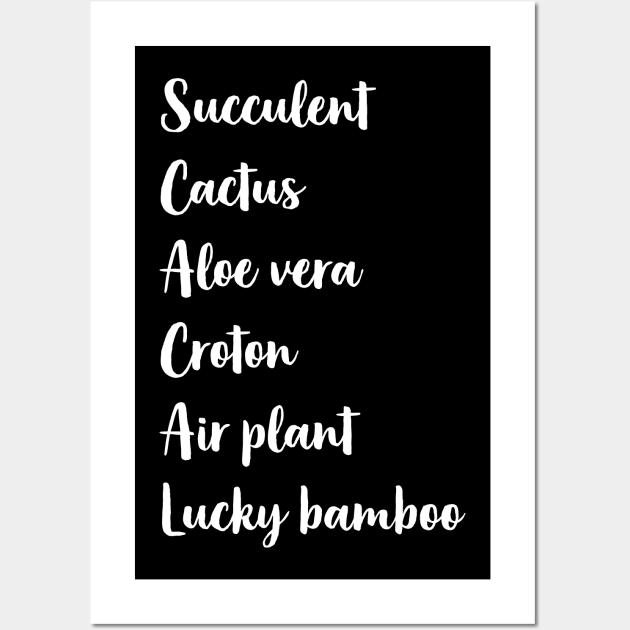 Plant List Wall Art by aniza